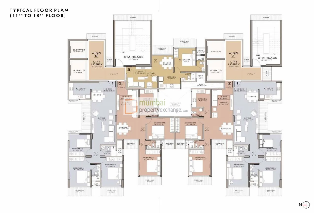 Ruparel Elavia, Dadar East — floor plan 1