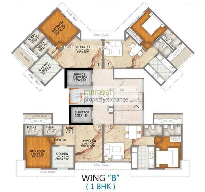 Celestial, Bhandup — floor plan 1
