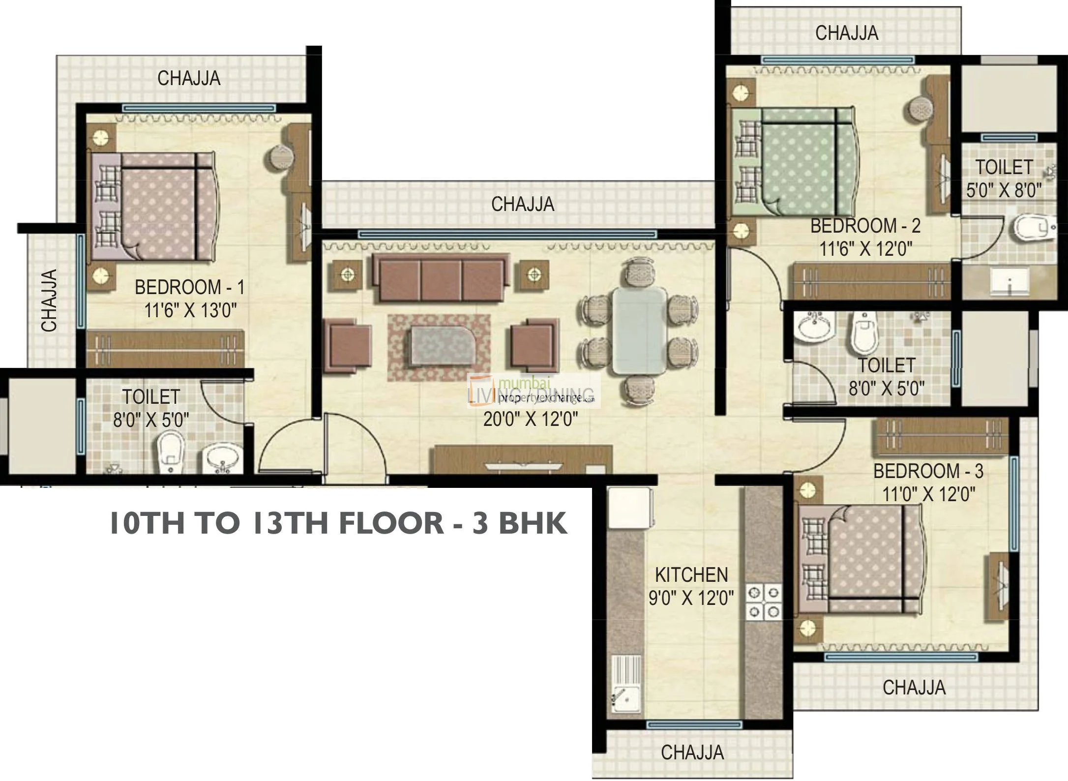 Shubham Trident, Chembur — floor plan 1