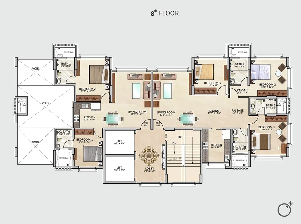 Tridhaatu Arista, Matunga — floor plan 1