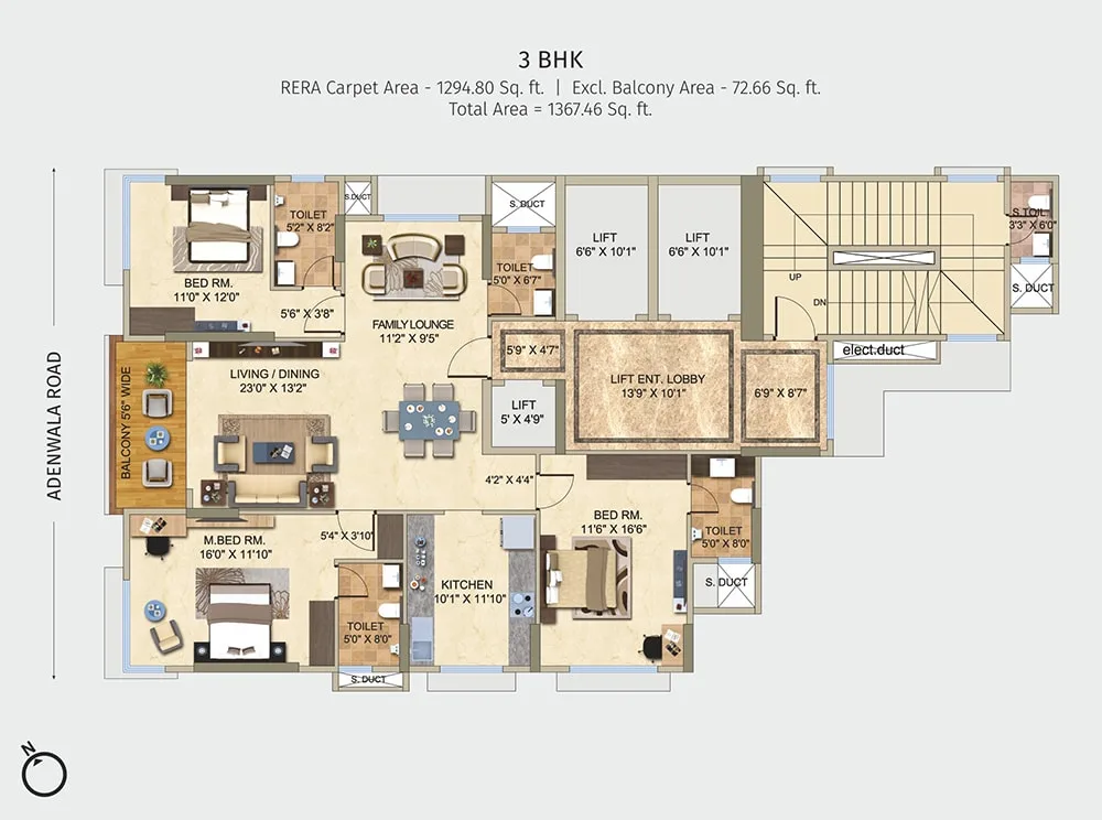 The Metrozone Athens A2, Matunga — floor plan 1