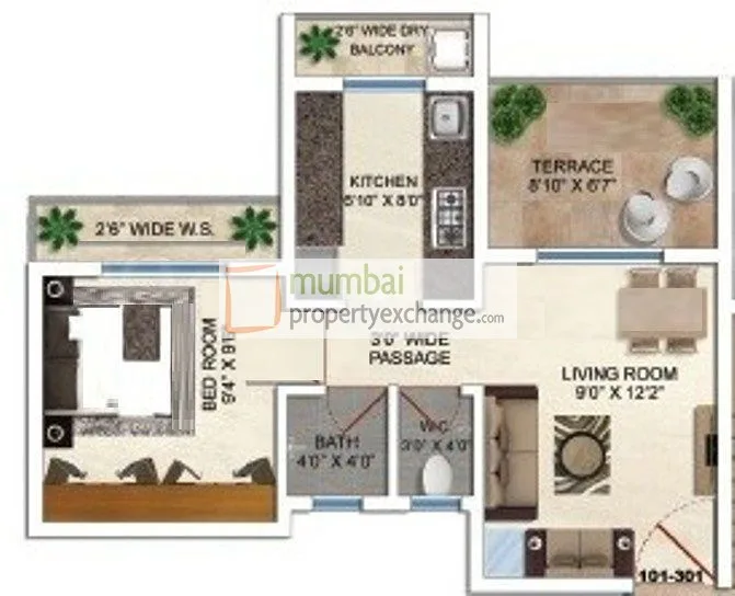 Sai Prasad Gardens, New Panvel — floor plan 1