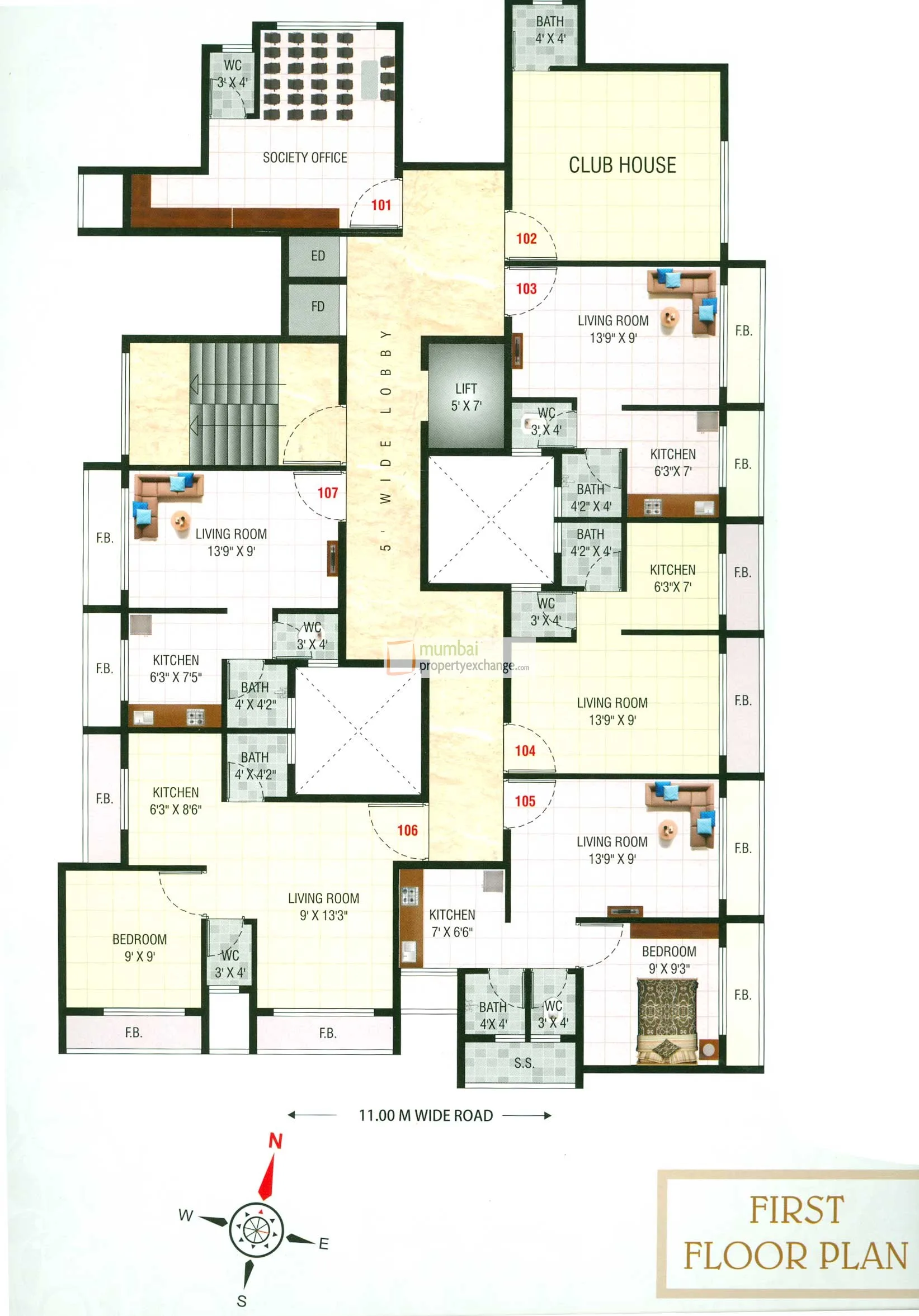 Aangan Villa, Dronagiri — floor plan 1
