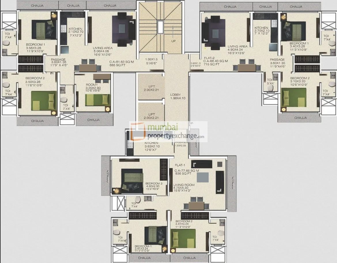 Maitri Vijay, Chembur — floor plan 1