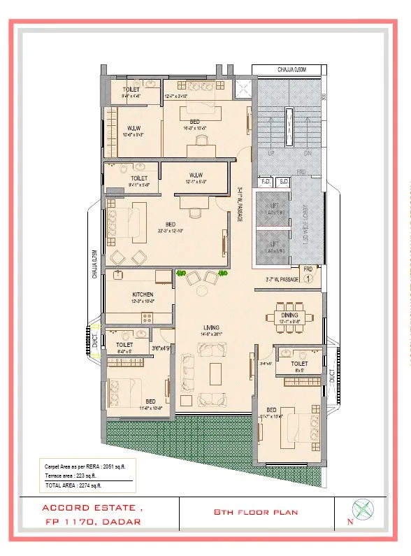 Mangirish Apartment, Dadar West — floor plan 1