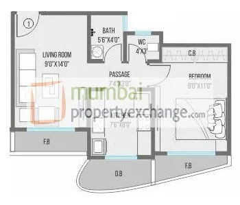 N G Canary, Mira Road — floor plan 1