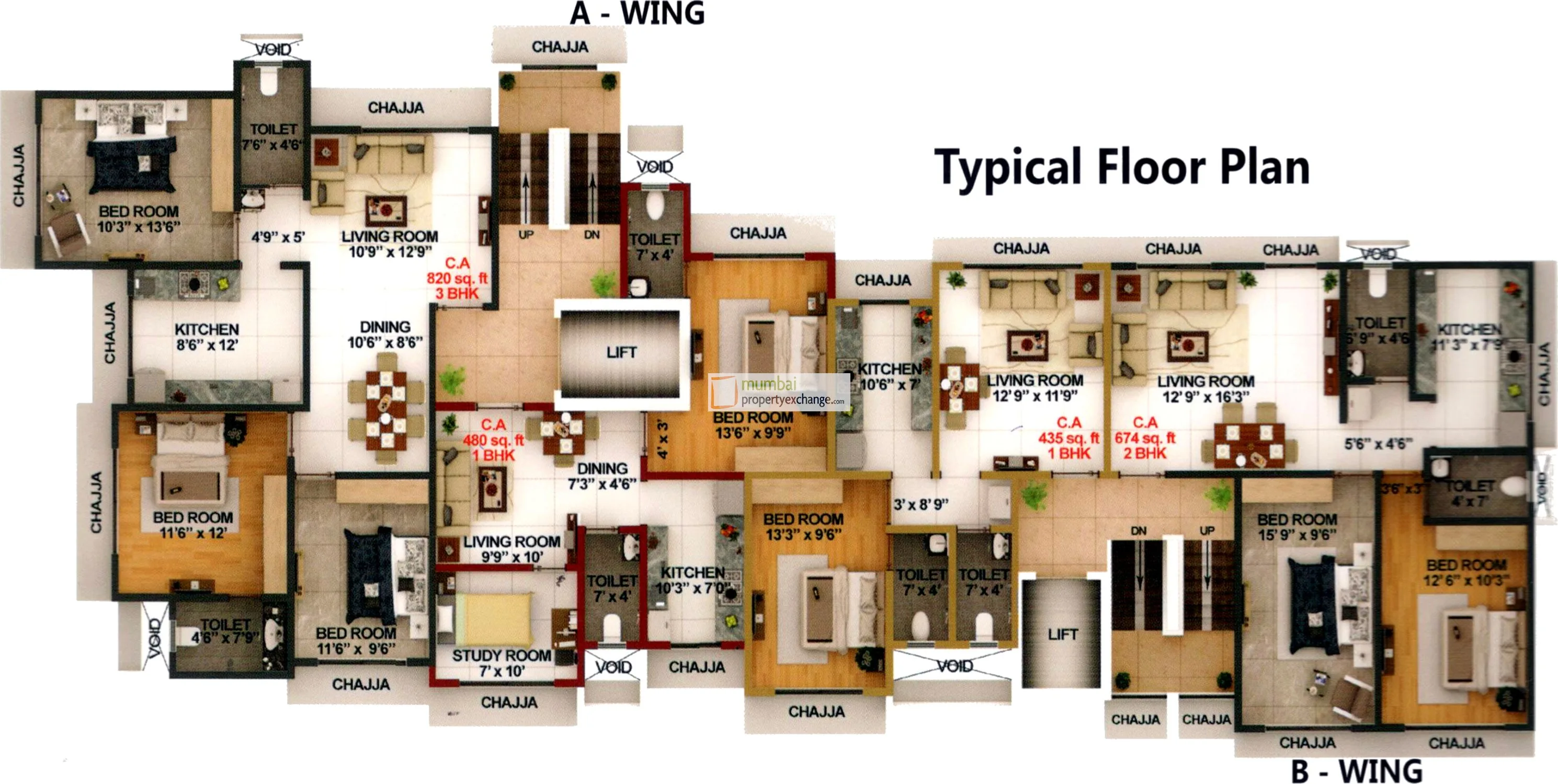 Modispaces Amazon, Borivali West — floor plan 1
