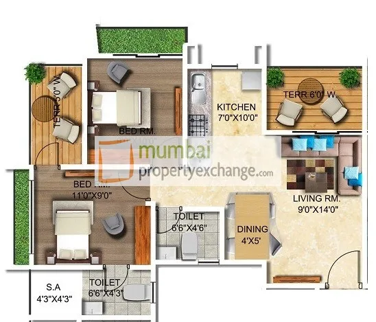 Thanekar Paradise, Badlapur — floor plan 1