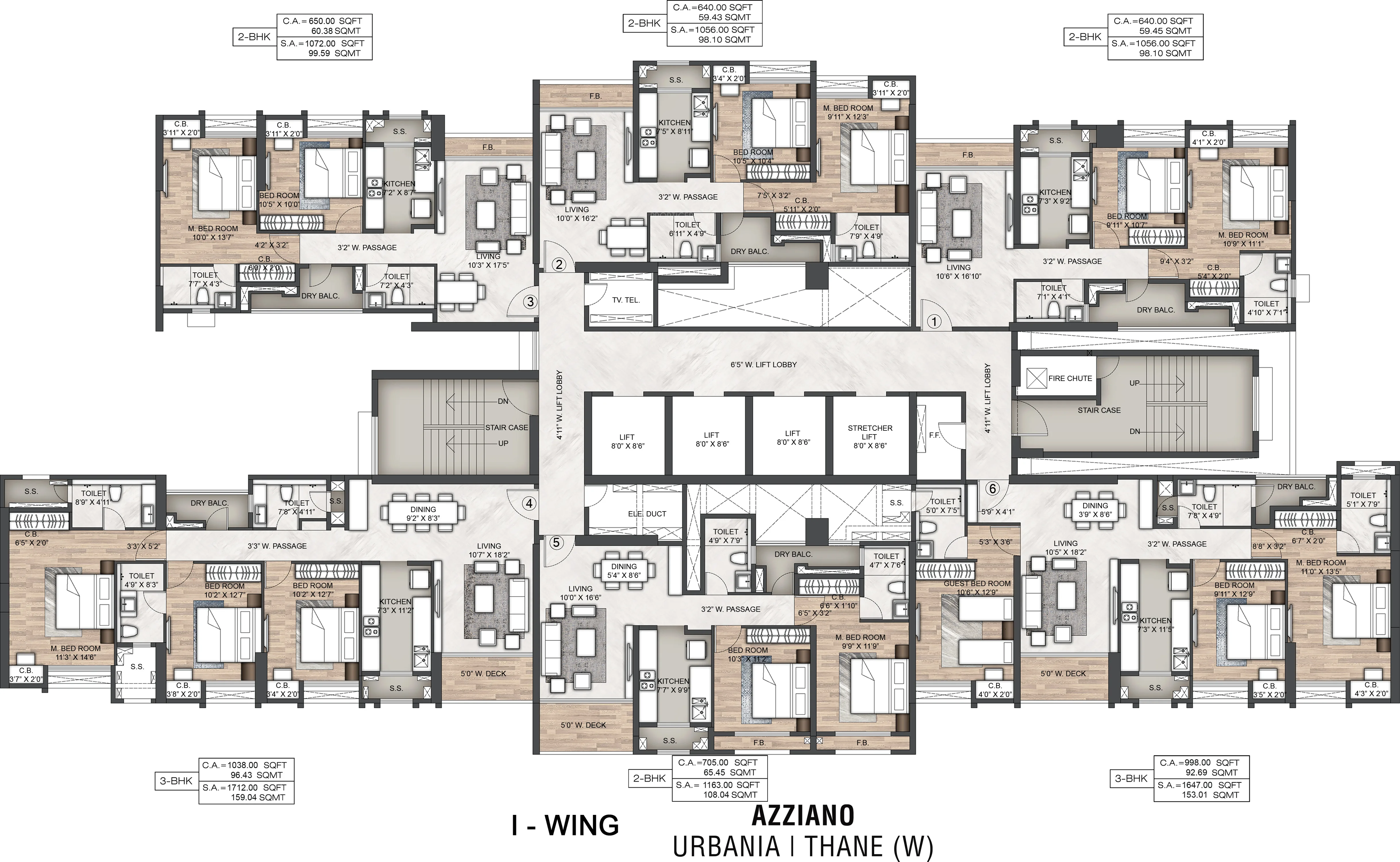 Rustomjee Urbania Azziano I, Thane West — floor plan 1