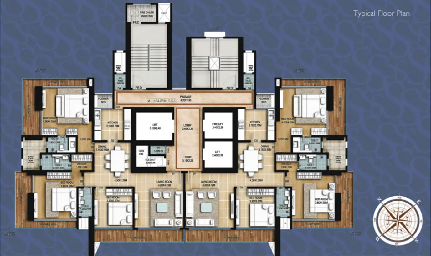 Shristi Sea View, Mahim — floor plan 1
