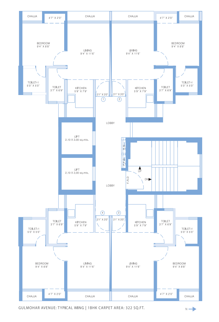 Bandra North Phase 01, Bandra East — floor plan 1