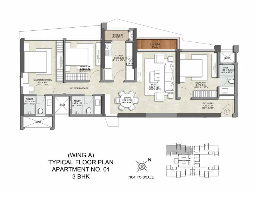 Kalpataru Magnus, Bandra East — floor plan 1