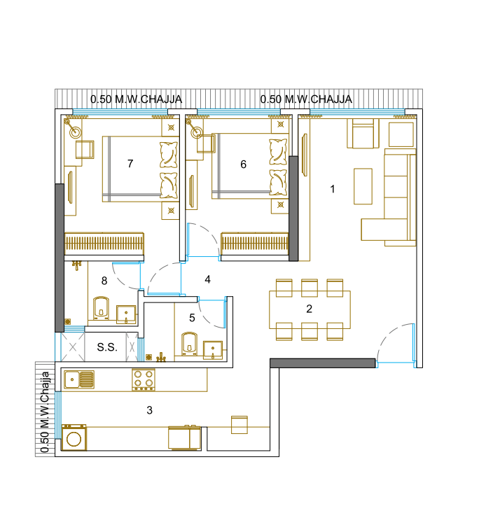 Winspace Amelio, Andheri West — floor plan 1