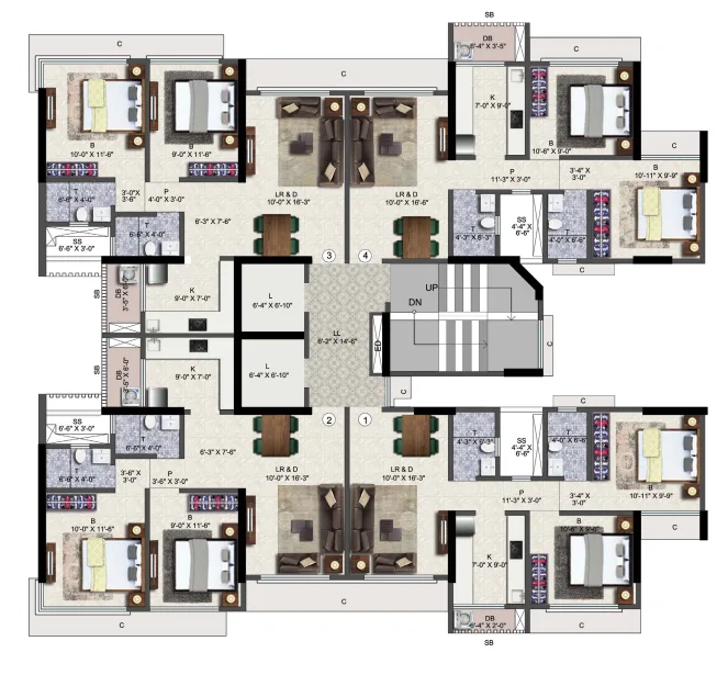 Blumen, Vikhroli — floor plan 1
