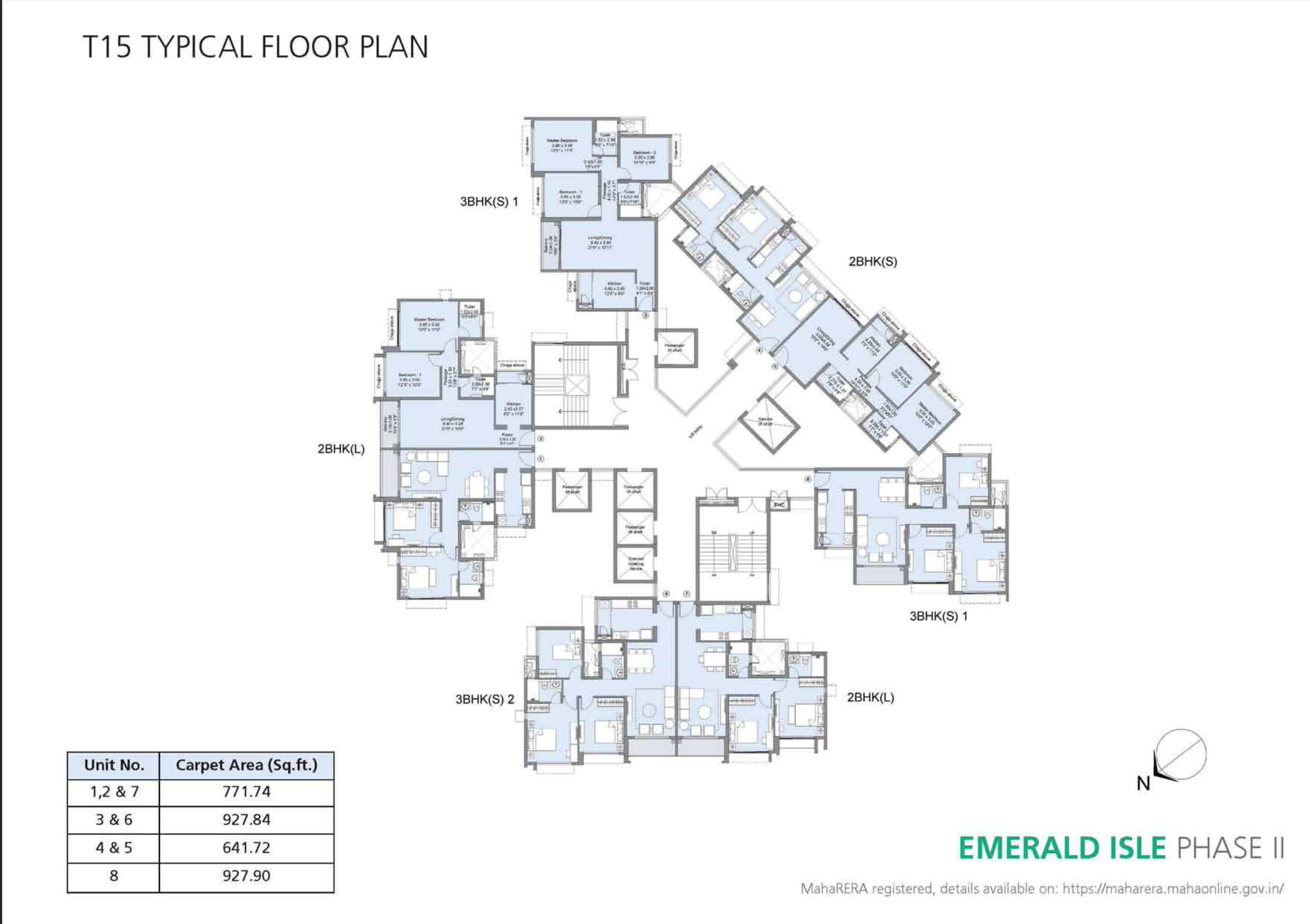 L and T Emerald Isle Tower 15, Powai — floor plan 1