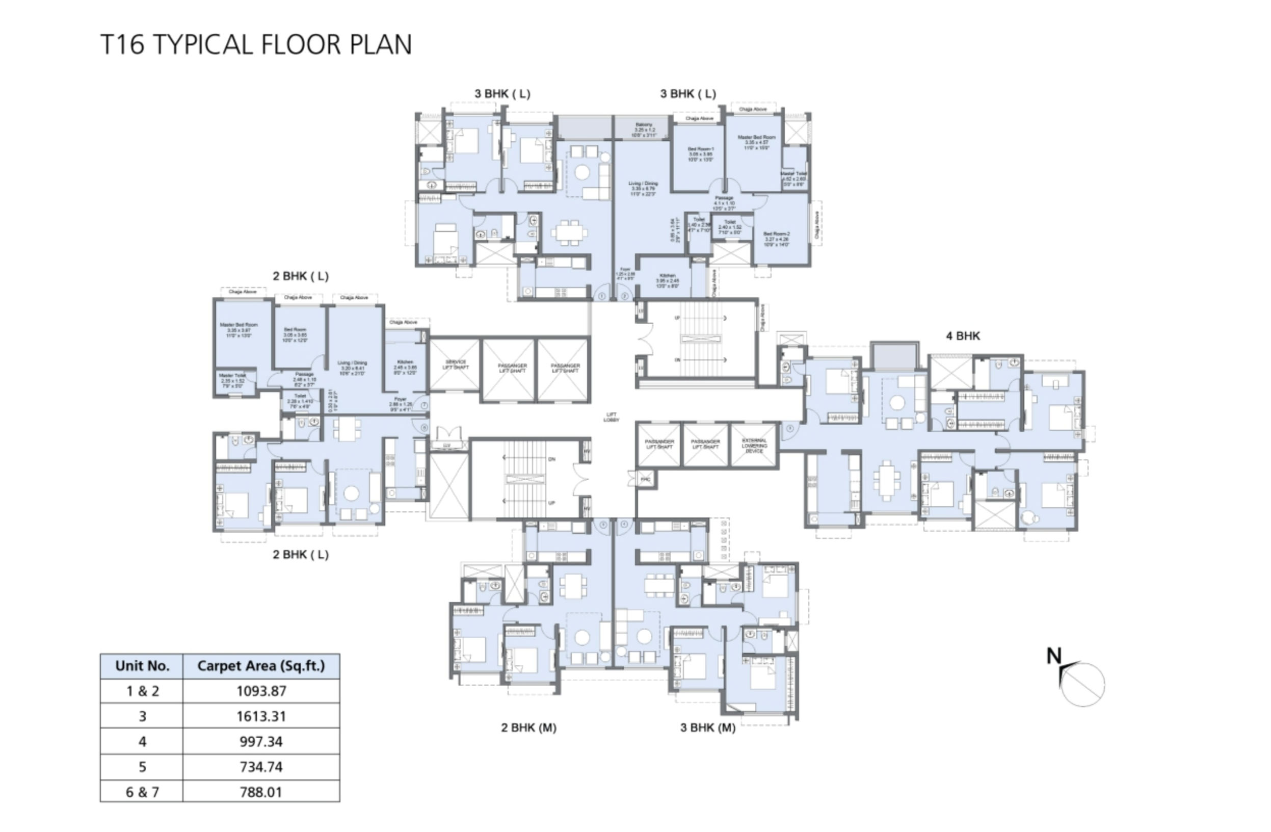 L and T Emerald Isle Tower 16, Powai — floor plan 1