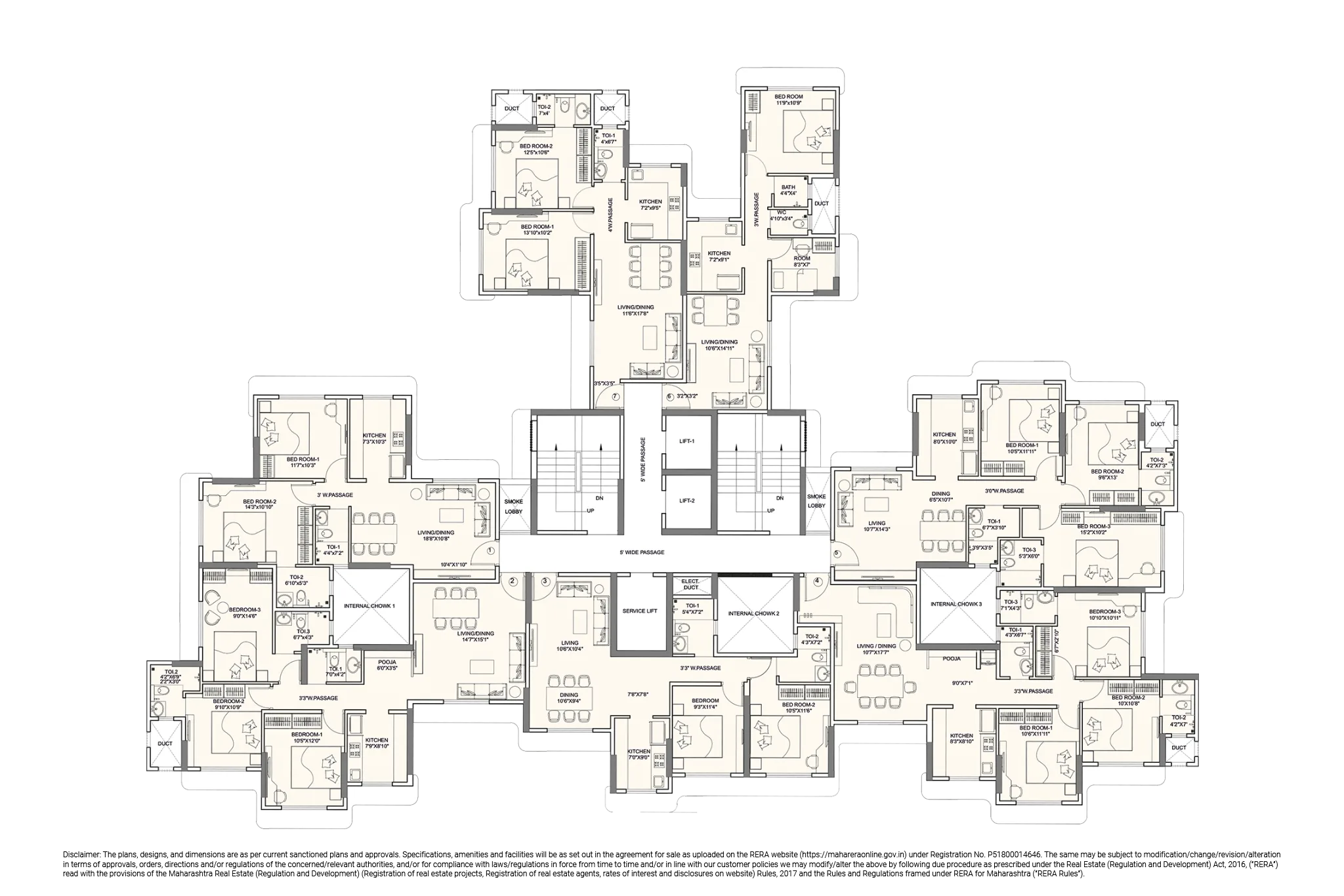 Sunteck Gilbird, Andheri West — floor plan 1
