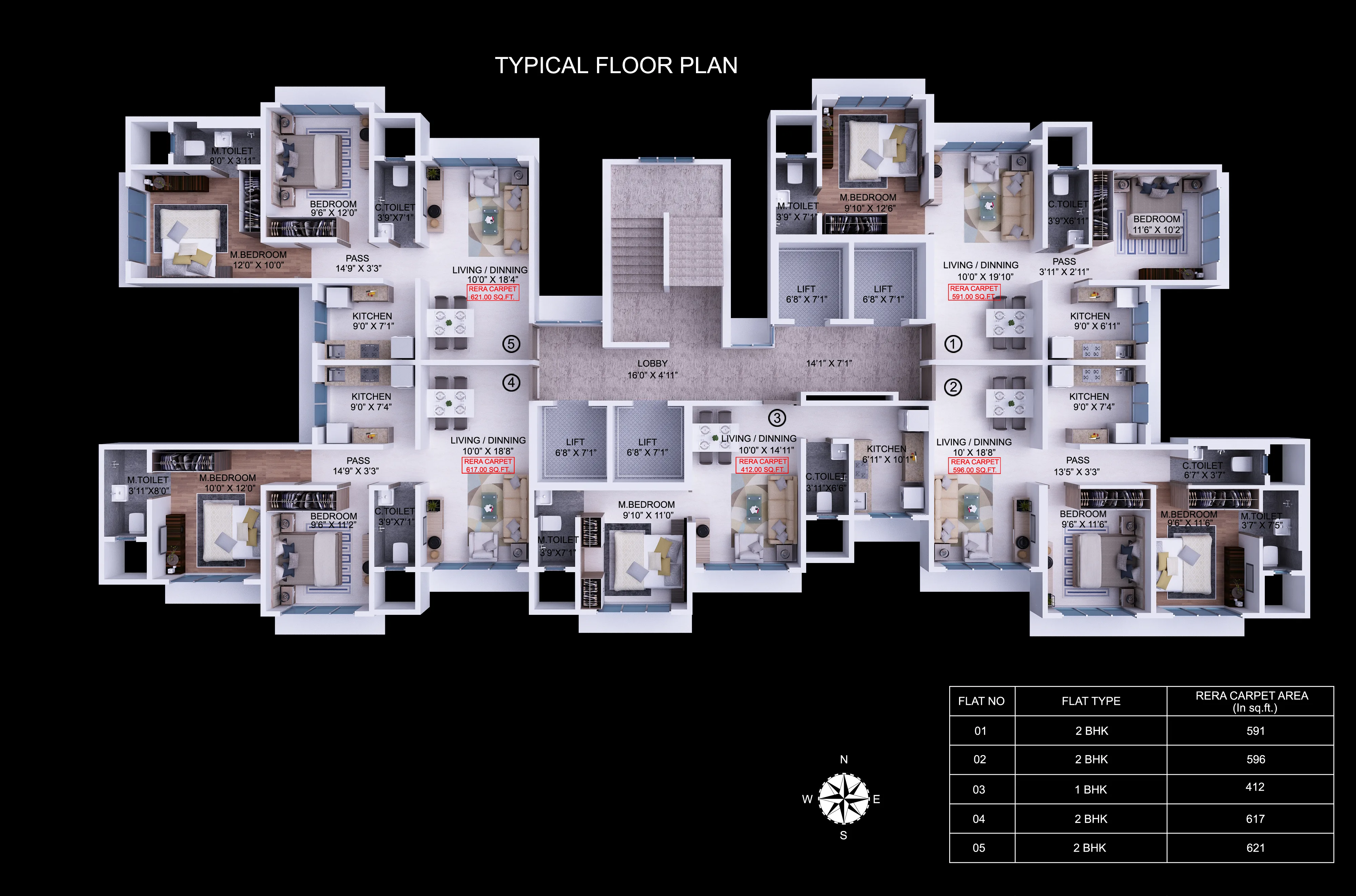 Thakur Aspire, Kandivali East — floor plan 1