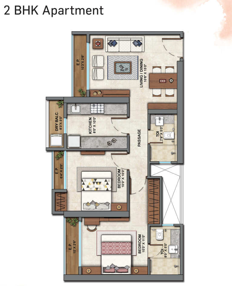 Ashar Edge, Thane West — floor plan 1