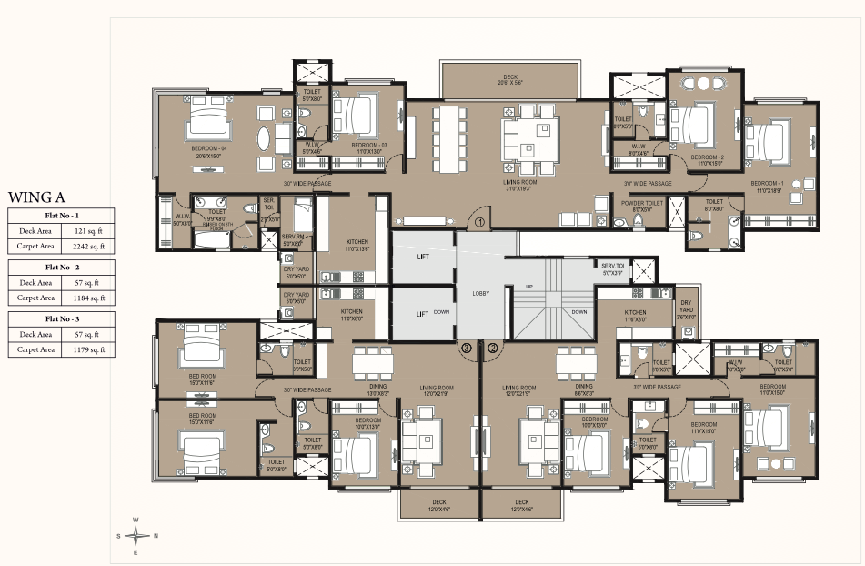 Kabra Primera, Juhu — floor plan 1