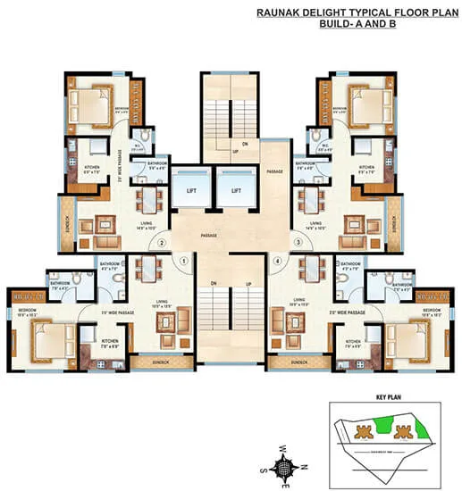 Raunak Delight, Thane West — floor plan 1