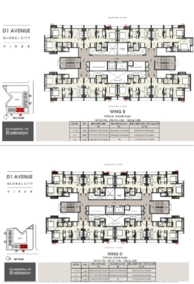 Rustomjee Global City Avenue D1, Virar — floor plan 1