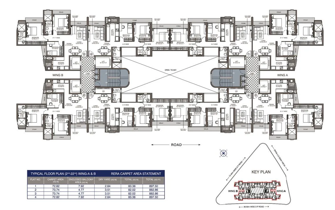Evershine Crown, Kandivali East — floor plan 1