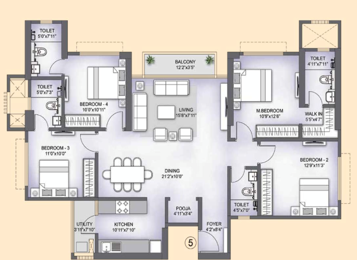 Birla Vanya, Kalyan — floor plan 1