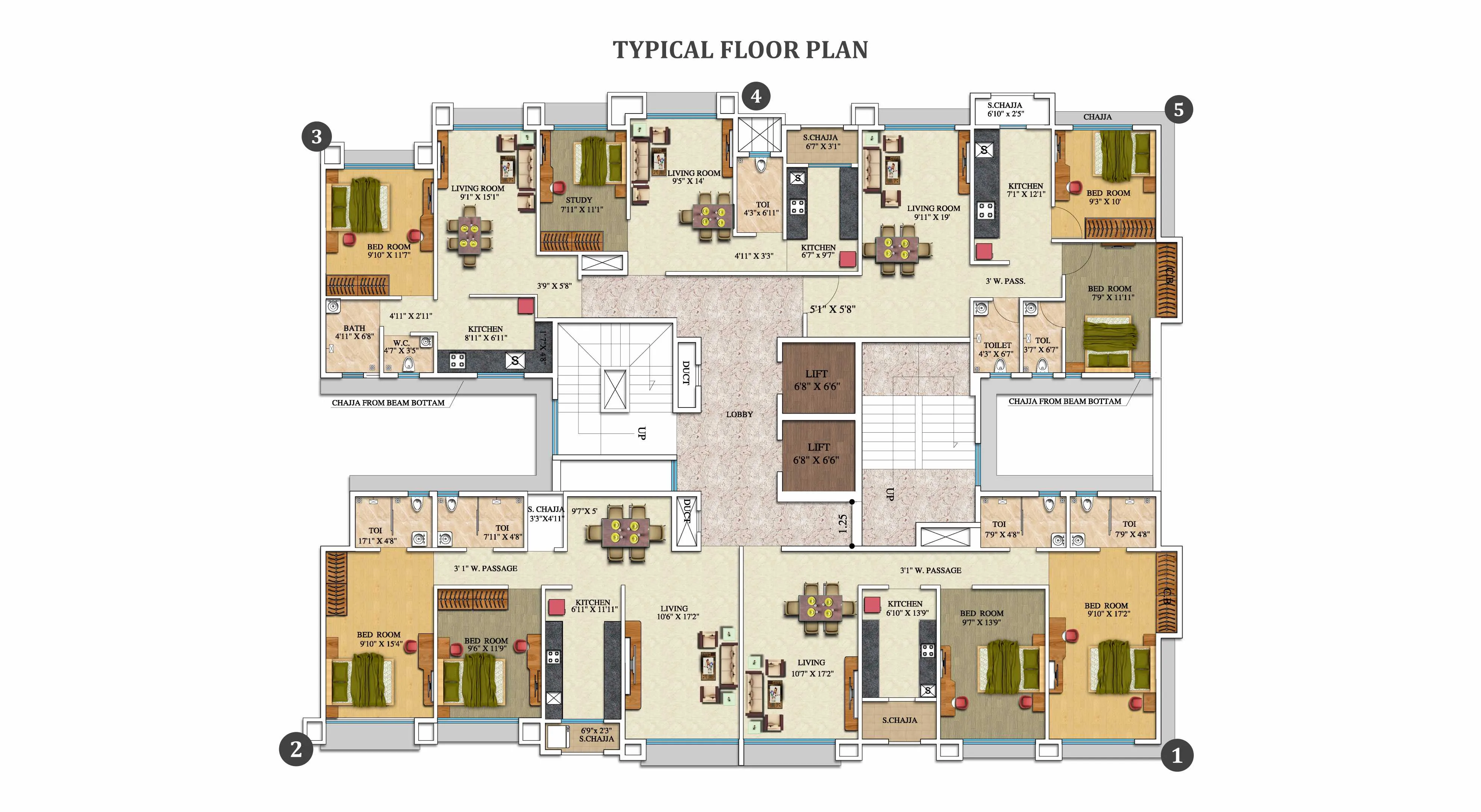 Kashish Park Tower B, Thane West — floor plan 1