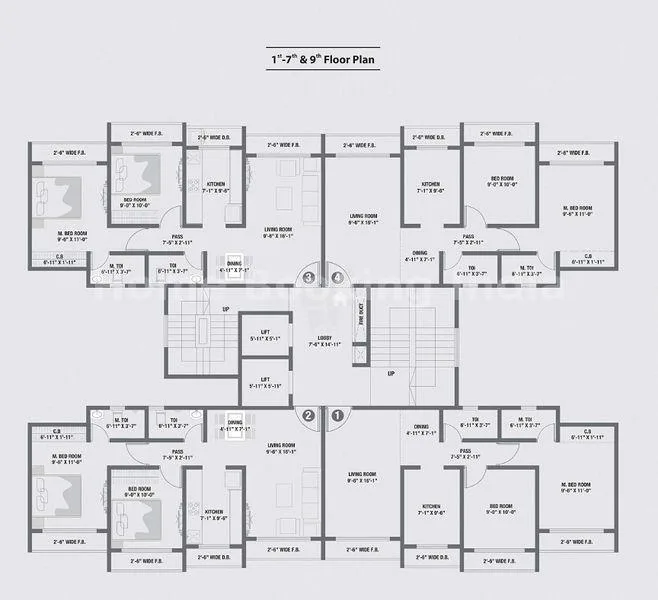 NG Diamond Hill, Mira Road — floor plan 1