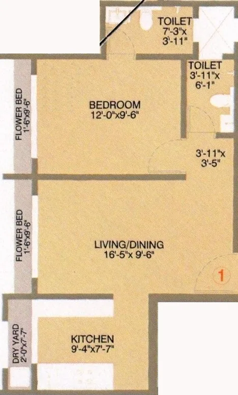 Peninsula Heights, Virar — floor plan 1