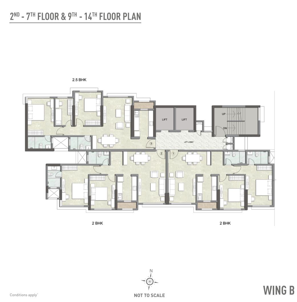 Kalpataru Bliss, Santacruz East — floor plan 1