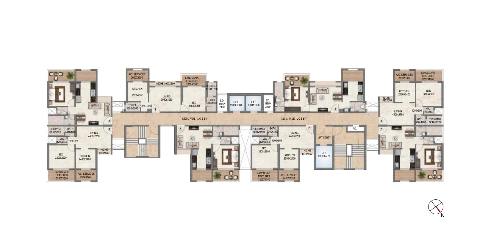 SkyOne, Dombivli — floor plan 1