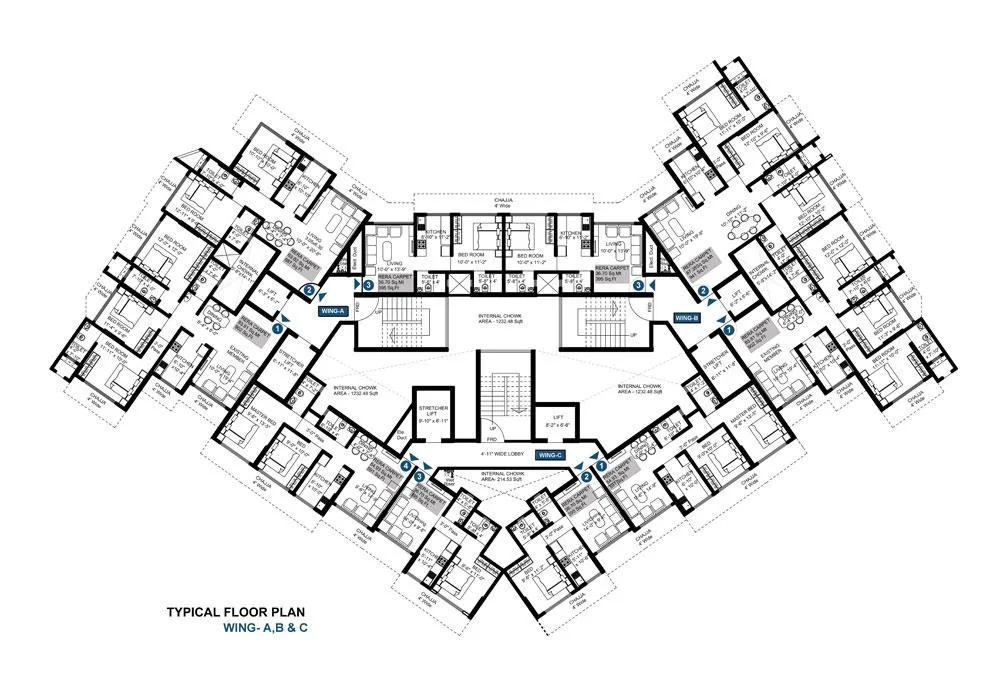 Om Trimurti, Goregaon East — floor plan 1