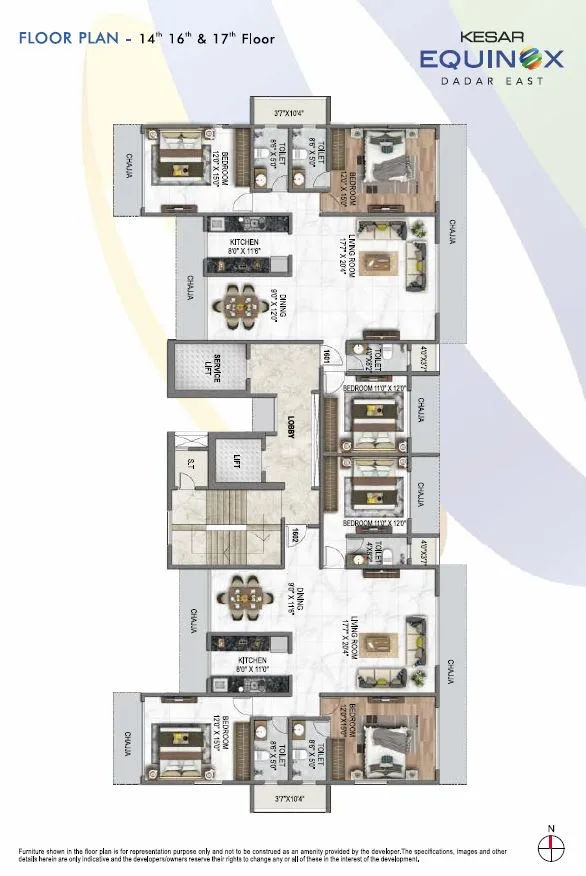 Kesar Equinox, Dadar East — floor plan 1