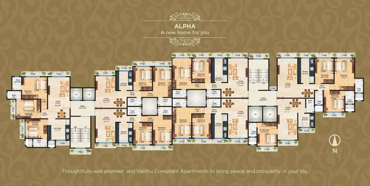 Alpha Residency, Borivali West — floor plan 1