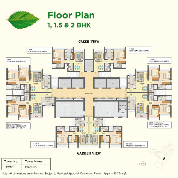 Runwal Forests - Orchid, Kanjur Marg — floor plan 1