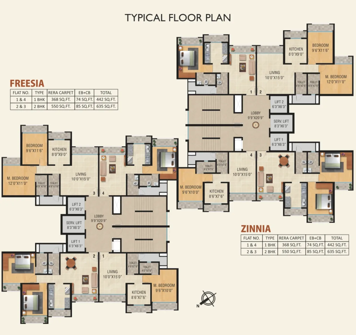 Mukta Residency - phase II, Kalyan — floor plan 1
