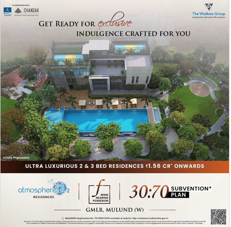 3 BHK Fully Furnished in Wadhwa Atmosphere O2 , Mulund West