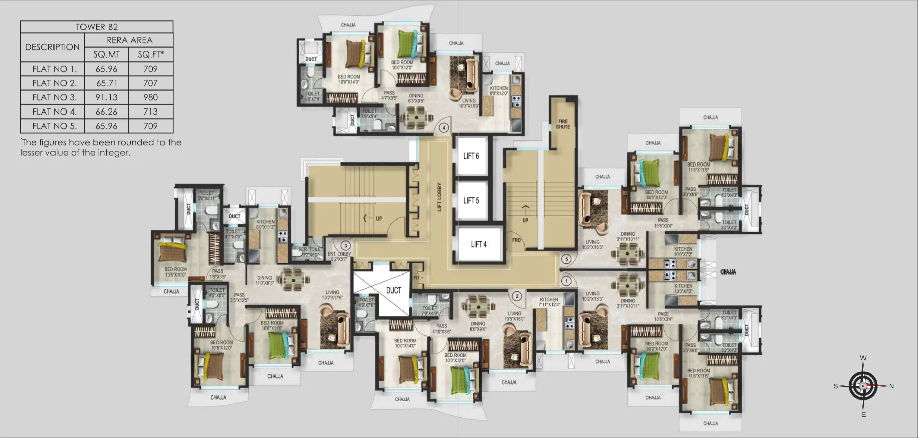 Romell Aether, Goregaon East — floor plan 1