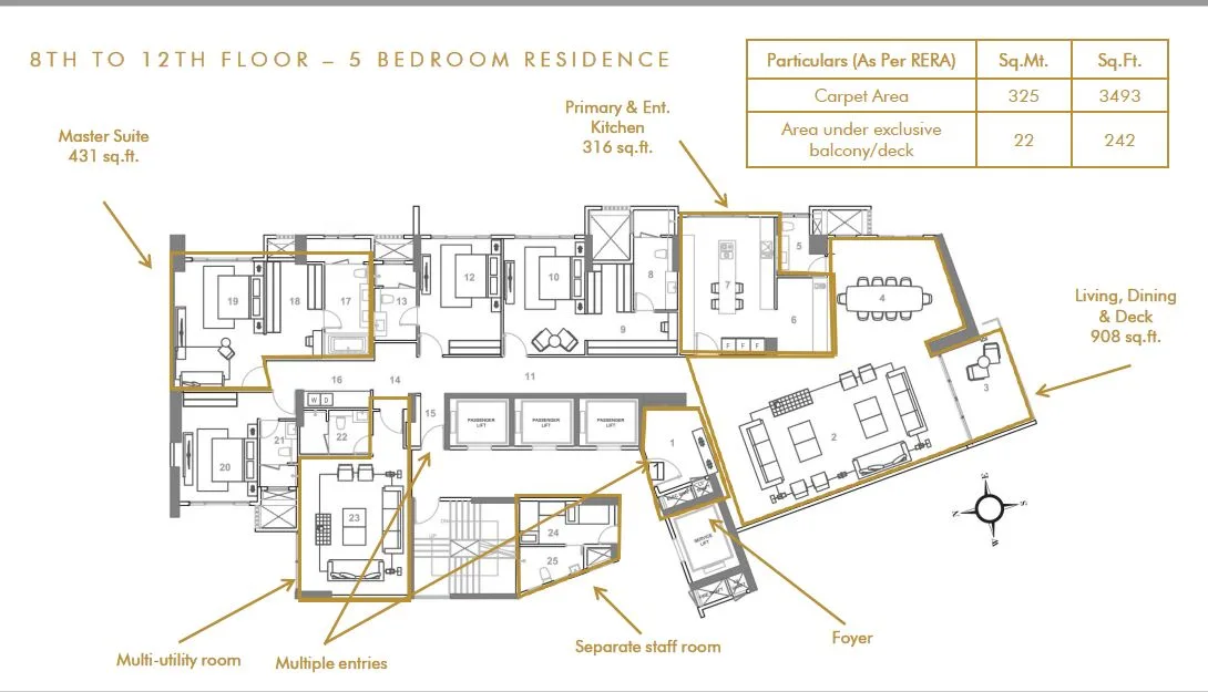 Rustomjee Elements Ignis, Juhu — floor plan 1