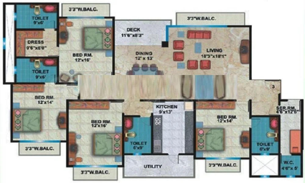 Juhu Ankur, Juhu — floor plan 1