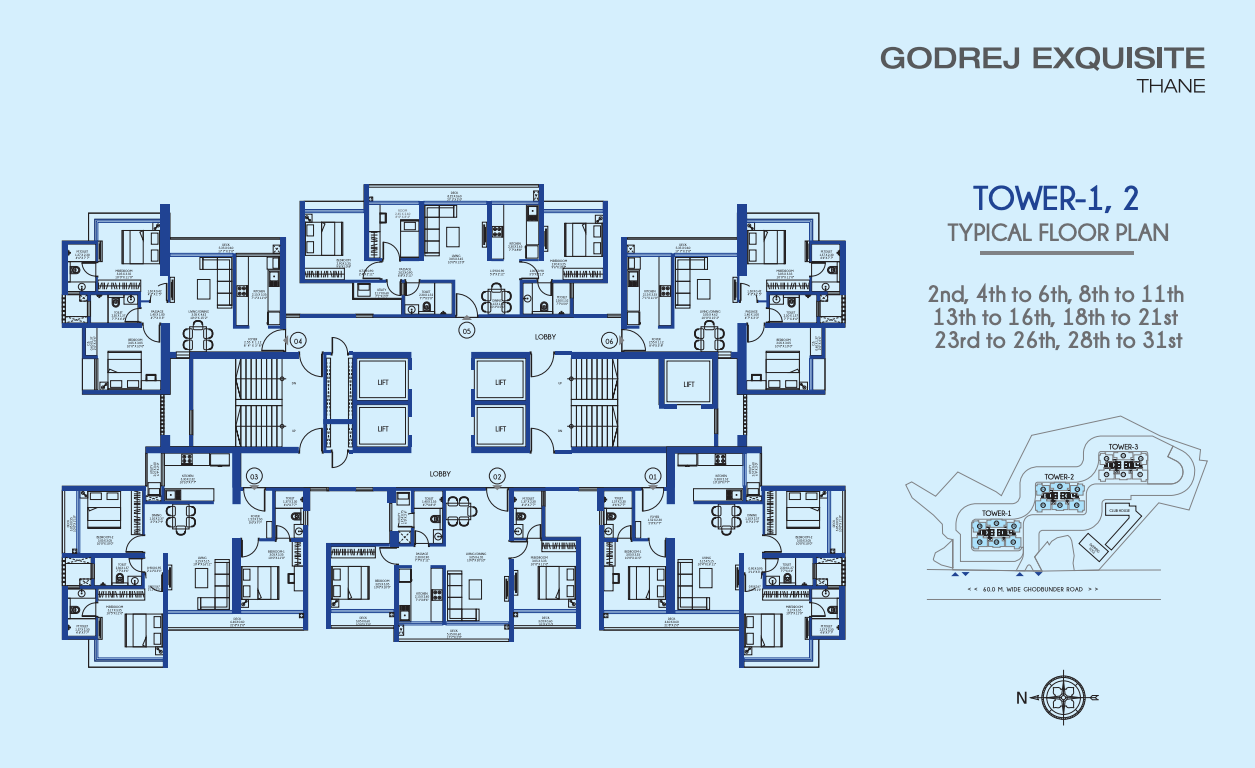 Godrej Exquisite, Thane West — floor plan 1