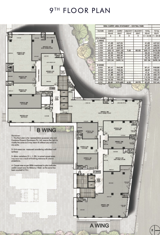 Rustomjee Central Park, Andheri East — floor plan 1