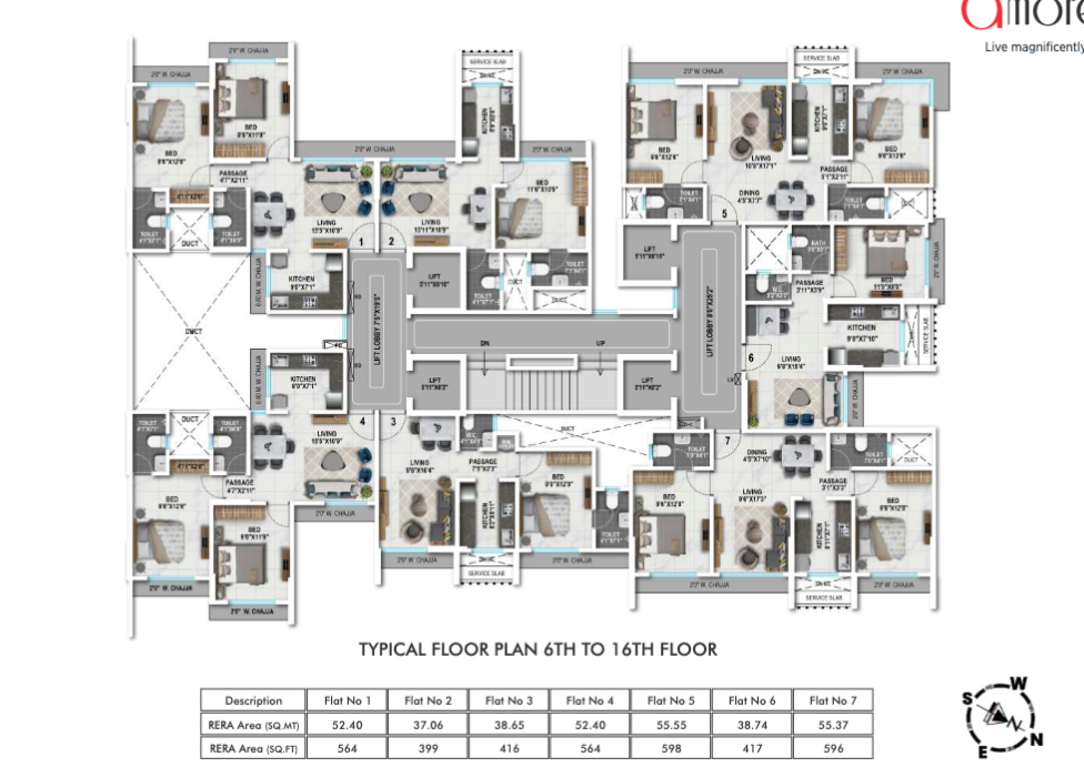 Romell Amore, Andheri West — floor plan 1