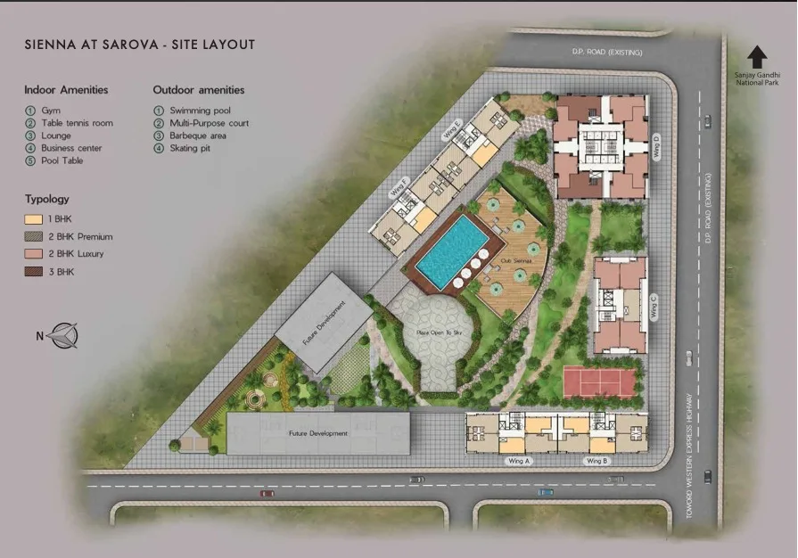 Siennaa Wing E, Kandivali East — floor plan 2