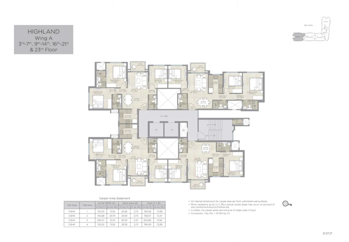 Hiranandani Highland, Powai — floor plan 1