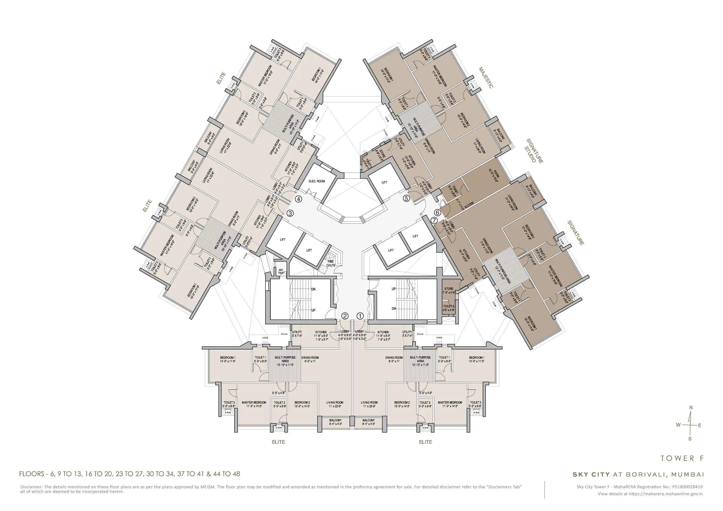 Oberoi Sky City F, Borivali East — floor plan 1
