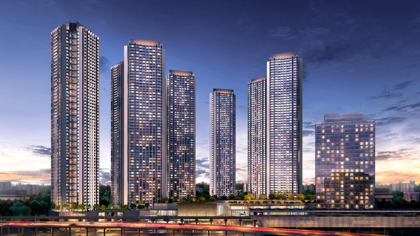 3 BHK Semi-Furnished in Oberoi Sky City F , Borivali East