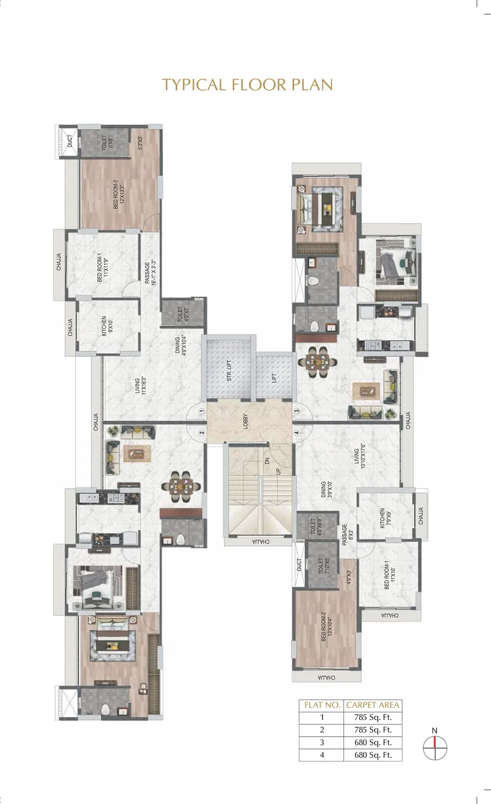 DLH Dream Tower, Andheri West — floor plan 1